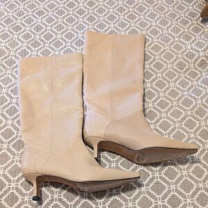 Anthropologie Tan Leather Tall Boots